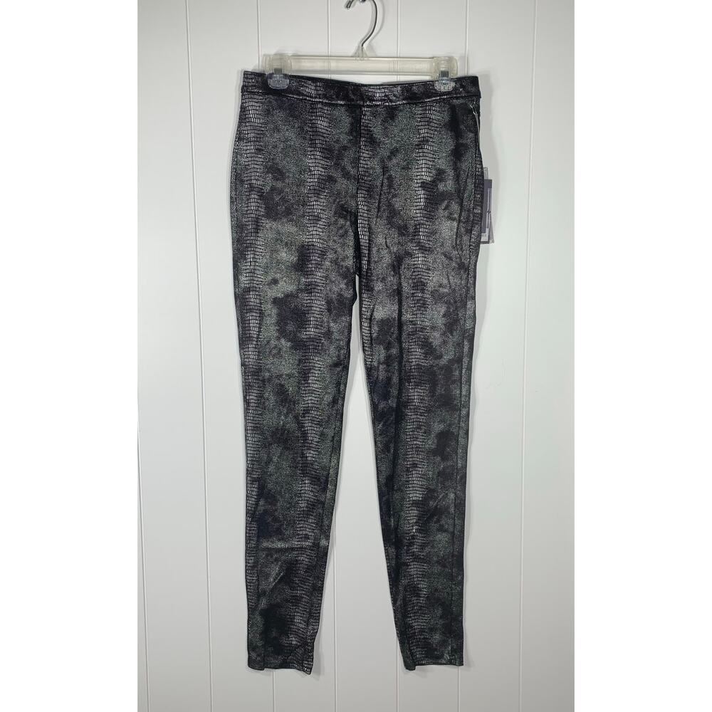 NEW!! Jennifer Lopez SilverFoil Stretch Comfort Fit Pull Up Slim Leggings size 8